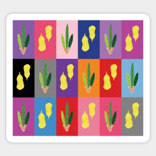 Lulav and Etrog Pop Art Grid Sticker